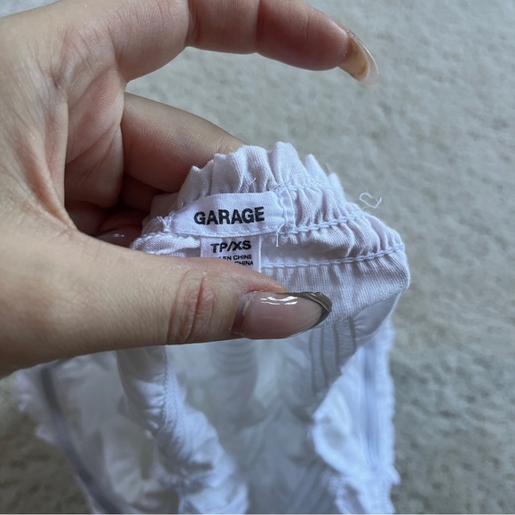 White Ruched Crop Top - Picture 3 of 3